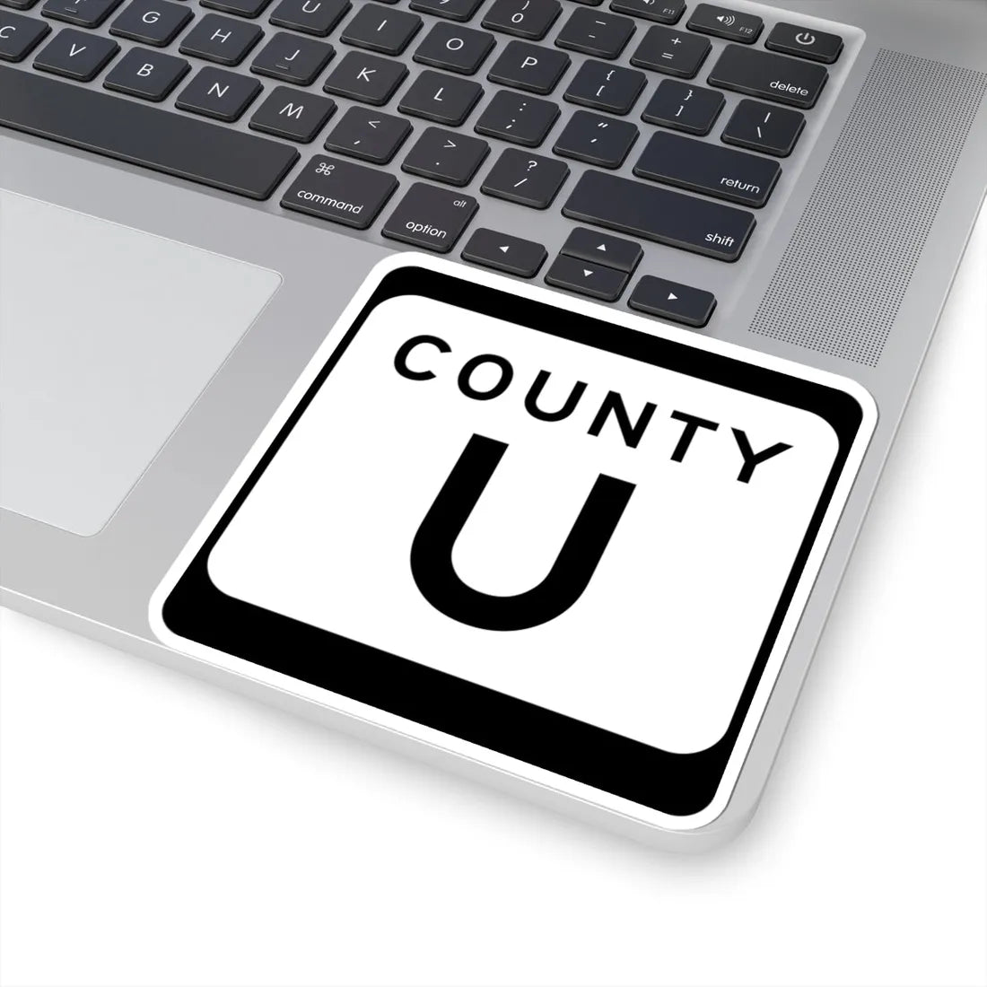 WIS County U (Wisconsin) (Road Sign) STICKER Vinyl Kiss-Cut Decal - The Sticker Space