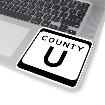 WIS County U (Wisconsin) (Road Sign) STICKER Vinyl Kiss-Cut Decal - The Sticker Space