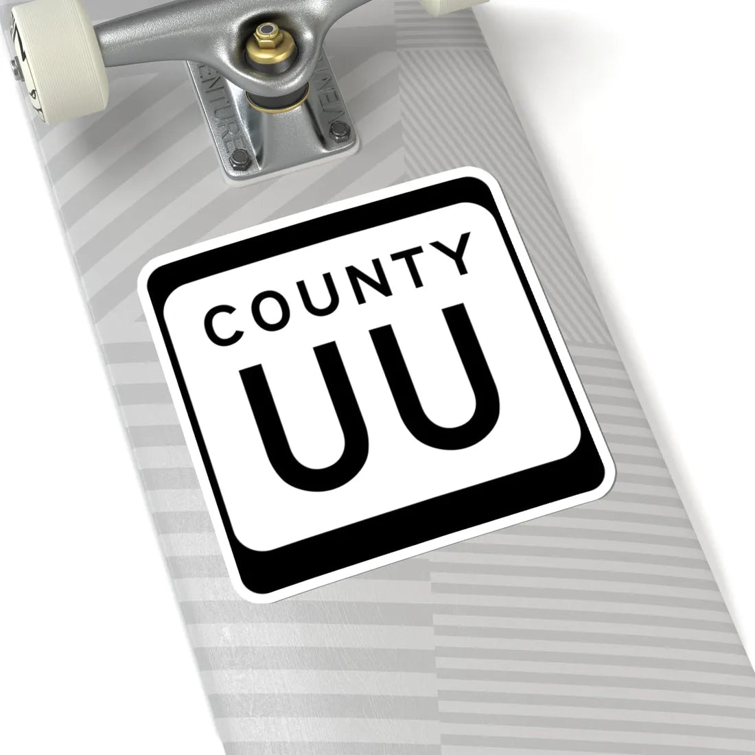 WIS County UU (Wisconsin) (Road Sign) STICKER Vinyl Kiss-Cut Decal - The Sticker Space