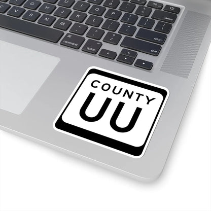 WIS County UU (Wisconsin) (Road Sign) STICKER Vinyl Kiss-Cut Decal - The Sticker Space