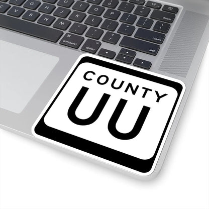 WIS County UU (Wisconsin) (Road Sign) STICKER Vinyl Kiss-Cut Decal - The Sticker Space