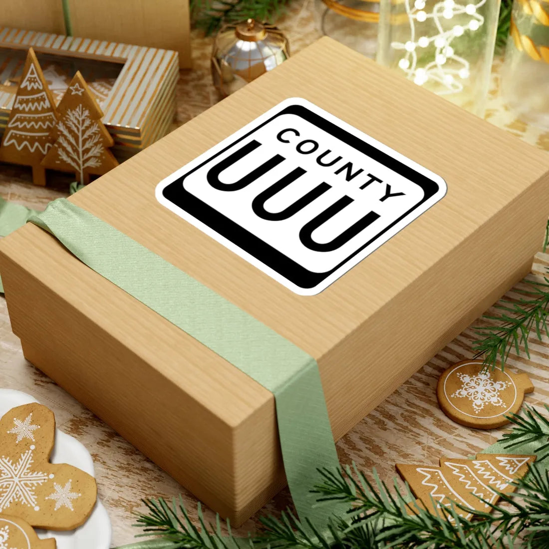 WIS County UUU (Wisconsin) (Road Sign) STICKER Vinyl Kiss-Cut Decal - The Sticker Space