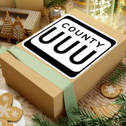 WIS County UUU (Wisconsin) (Road Sign) STICKER Vinyl Kiss-Cut Decal - The Sticker Space