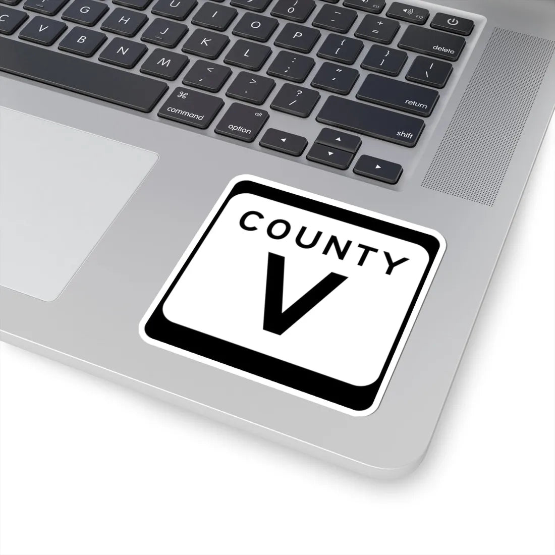 WIS County V (Wisconsin) (Road Sign) STICKER Vinyl Kiss-Cut Decal - The Sticker Space