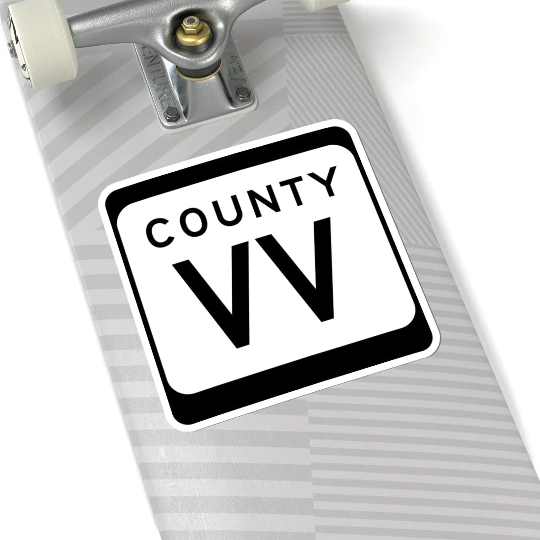 WIS County VV (Wisconsin) (Road Sign) STICKER Vinyl Kiss-Cut Decal - The Sticker Space