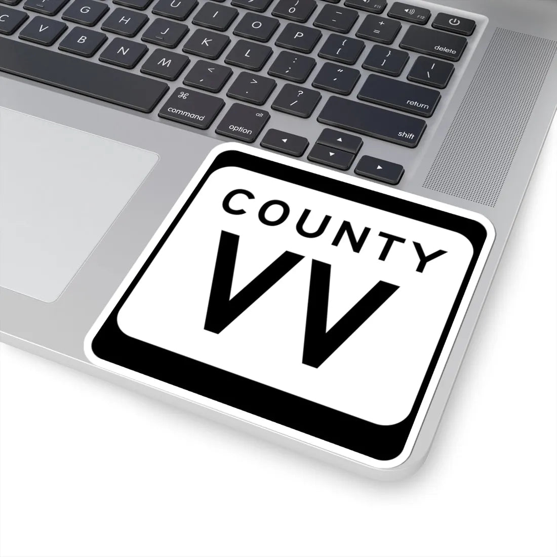 WIS County VV (Wisconsin) (Road Sign) STICKER Vinyl Kiss-Cut Decal - The Sticker Space