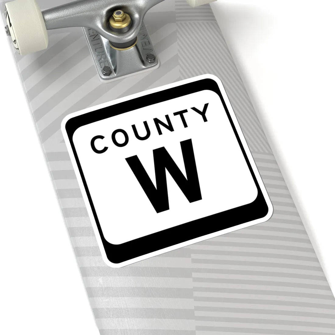 WIS County W (Wisconsin) (Road Sign) STICKER Vinyl Kiss-Cut Decal - The Sticker Space