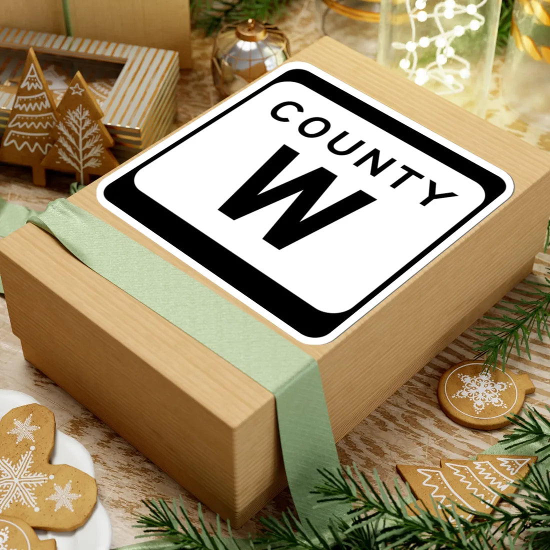 WIS County W (Wisconsin) (Road Sign) STICKER Vinyl Kiss-Cut Decal - The Sticker Space