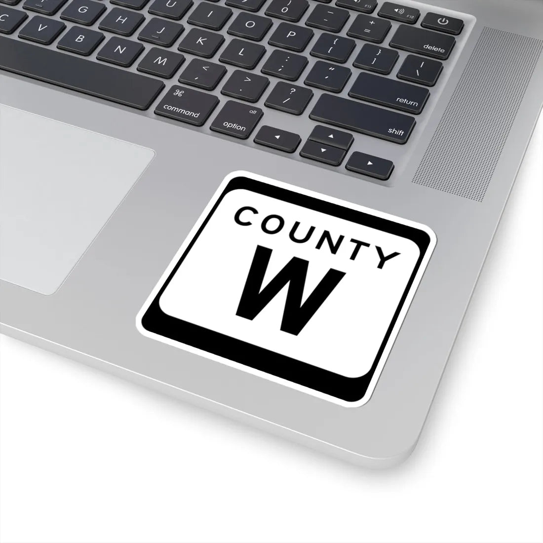 WIS County W (Wisconsin) (Road Sign) STICKER Vinyl Kiss-Cut Decal - The Sticker Space