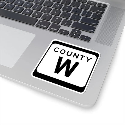 WIS County W (Wisconsin) (Road Sign) STICKER Vinyl Kiss-Cut Decal - The Sticker Space