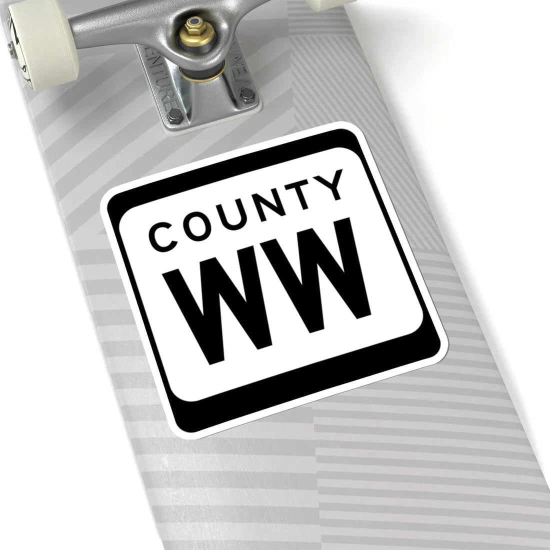 WIS County WW (Wisconsin) (Road Sign) STICKER Vinyl Kiss-Cut Decal - The Sticker Space