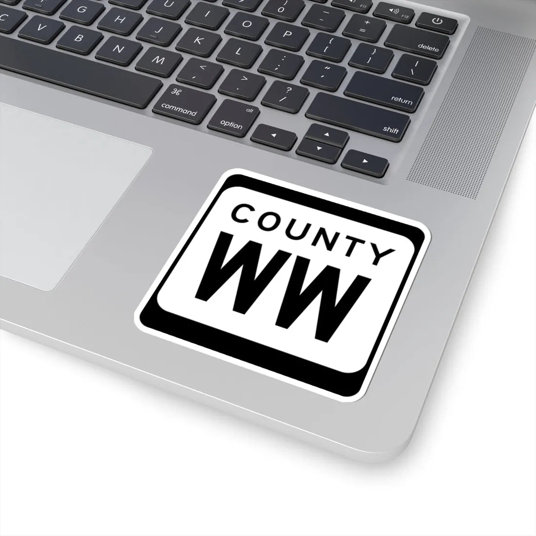 WIS County WW (Wisconsin) (Road Sign) STICKER Vinyl Kiss-Cut Decal - The Sticker Space