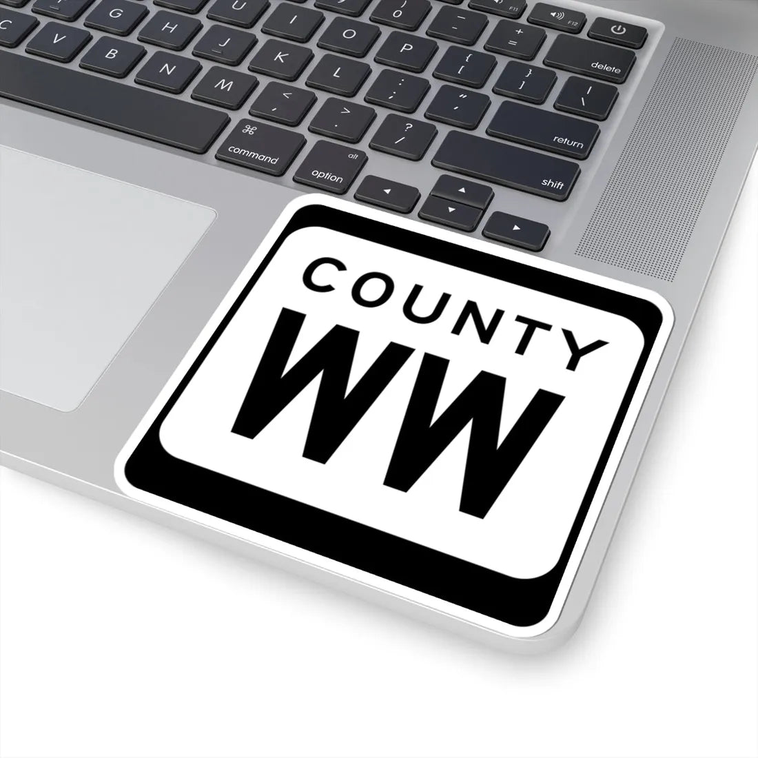 WIS County WW (Wisconsin) (Road Sign) STICKER Vinyl Kiss-Cut Decal - The Sticker Space