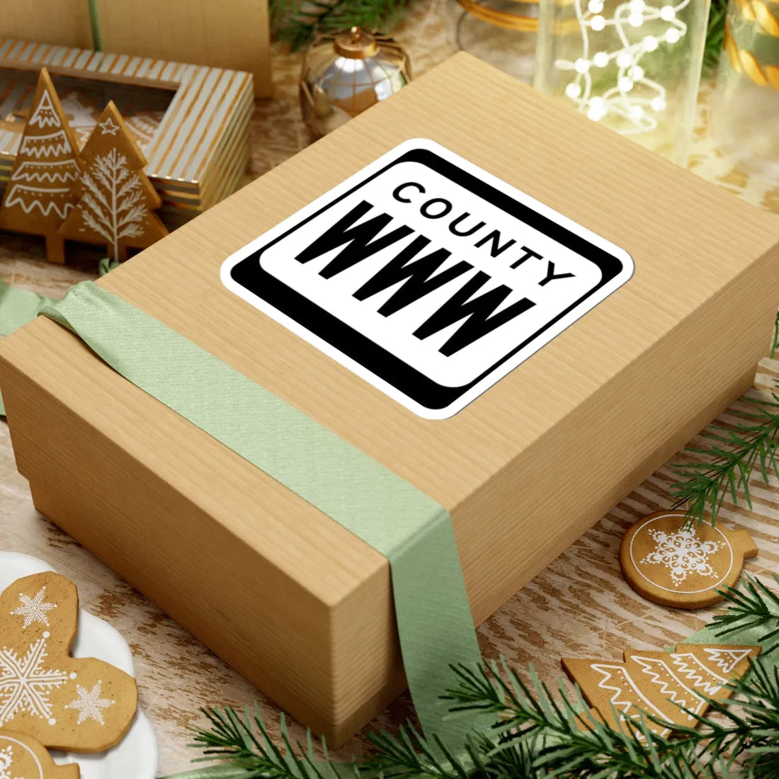 WIS County WWW (Wisconsin) (Road Sign) STICKER Vinyl Kiss-Cut Decal - The Sticker Space