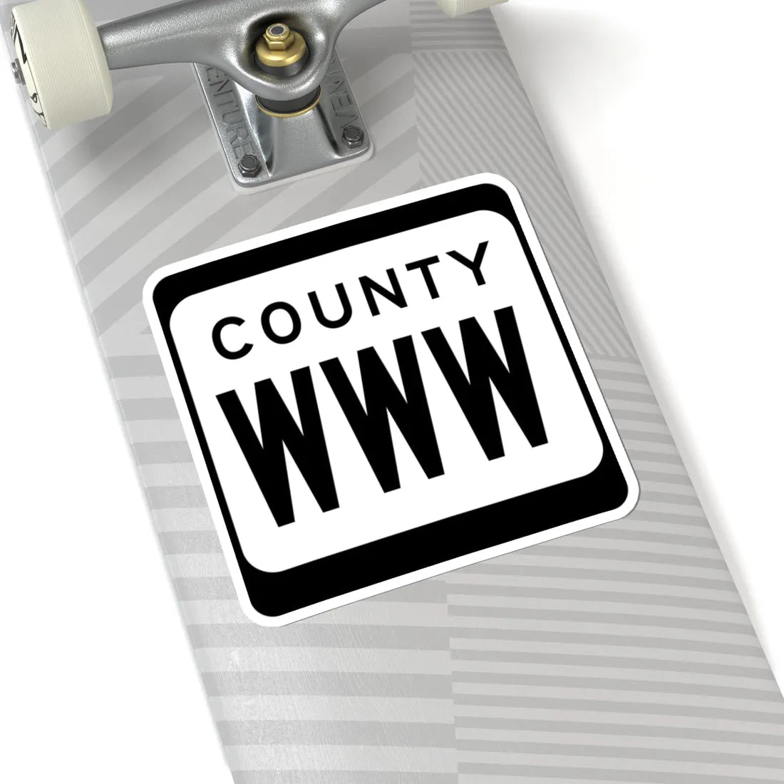 WIS County WWW (Wisconsin) (Road Sign) STICKER Vinyl Kiss-Cut Decal - The Sticker Space