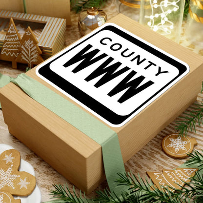 WIS County WWW (Wisconsin) (Road Sign) STICKER Vinyl Kiss-Cut Decal - The Sticker Space