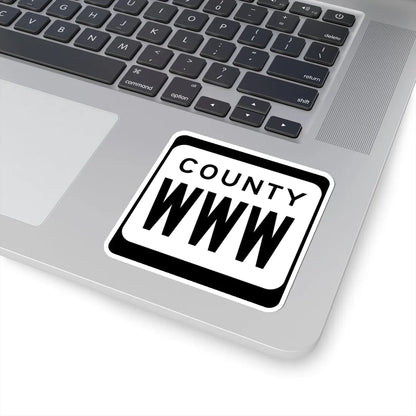 WIS County WWW (Wisconsin) (Road Sign) STICKER Vinyl Kiss-Cut Decal - The Sticker Space