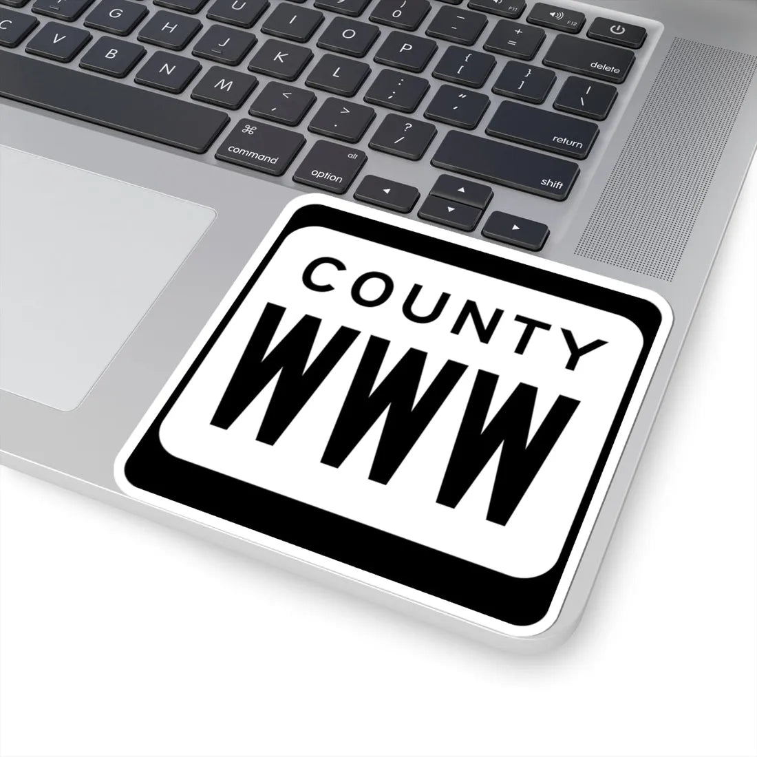 WIS County WWW (Wisconsin) (Road Sign) STICKER Vinyl Kiss-Cut Decal - The Sticker Space