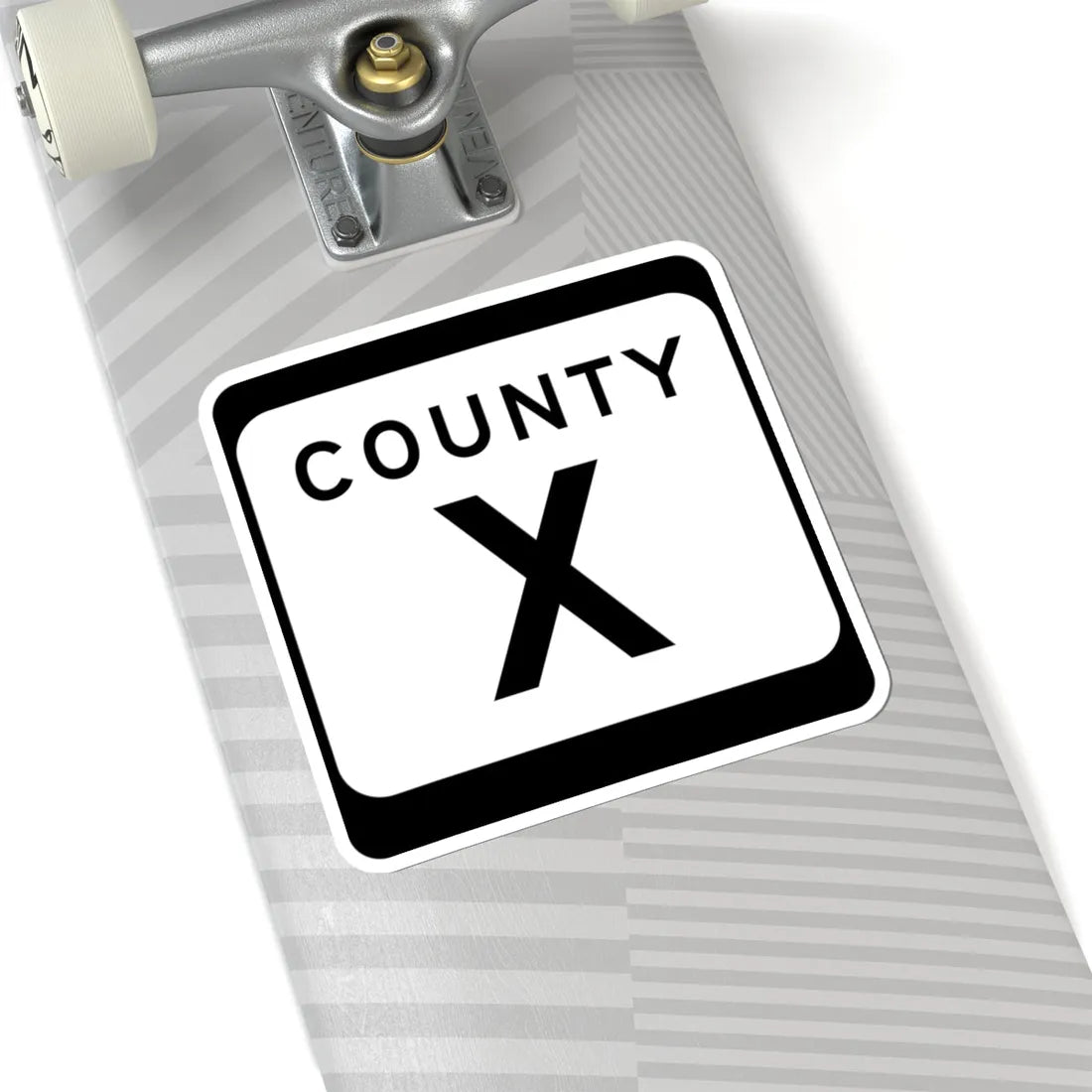 WIS County X (Wisconsin) (Road Sign) STICKER Vinyl Kiss-Cut Decal - The Sticker Space