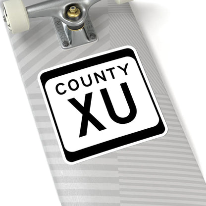 WIS County XU (Wisconsin) (Road Sign) STICKER Vinyl Kiss-Cut Decal - The Sticker Space