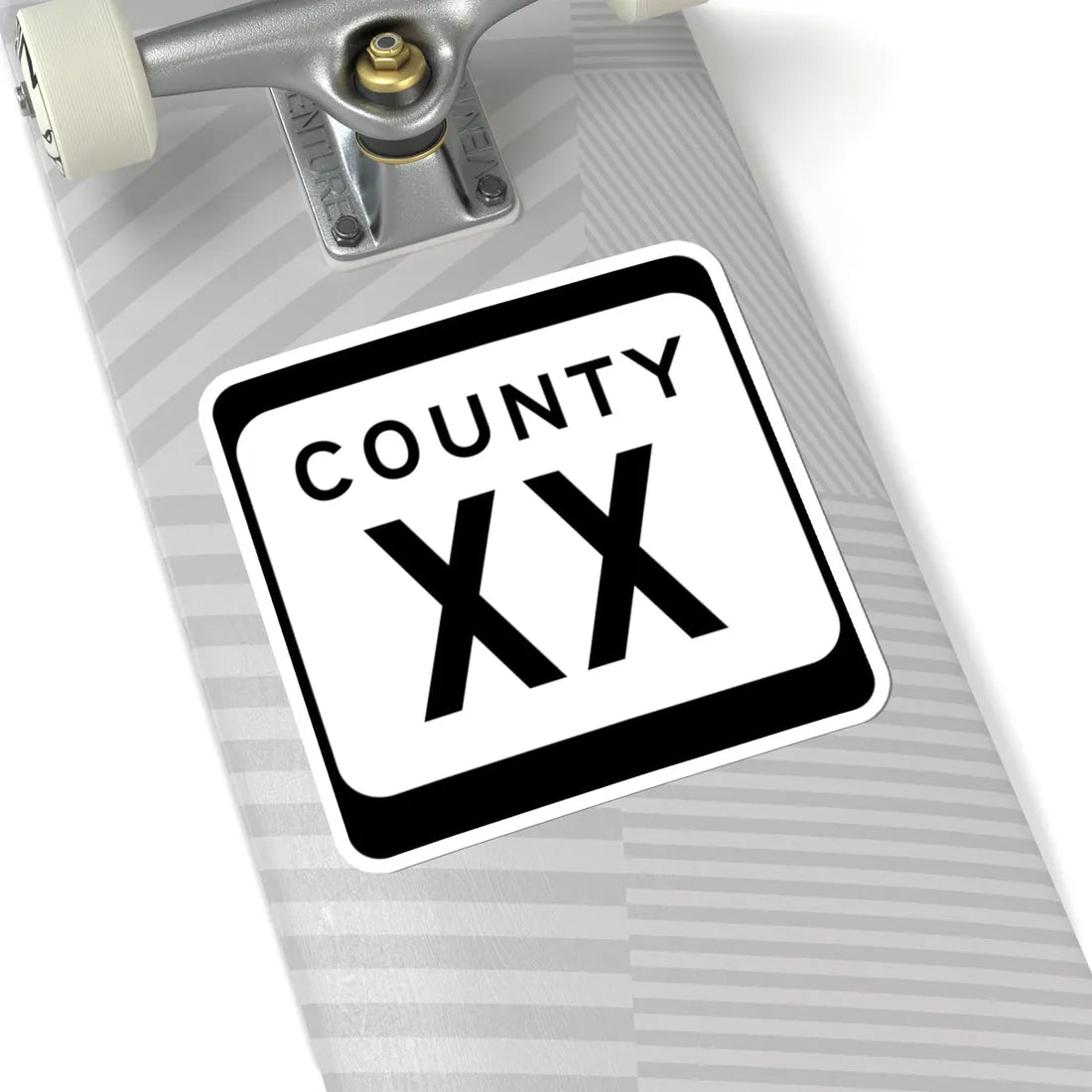 WIS County XX (Wisconsin) (Road Sign) STICKER Vinyl Kiss-Cut Decal - The Sticker Space