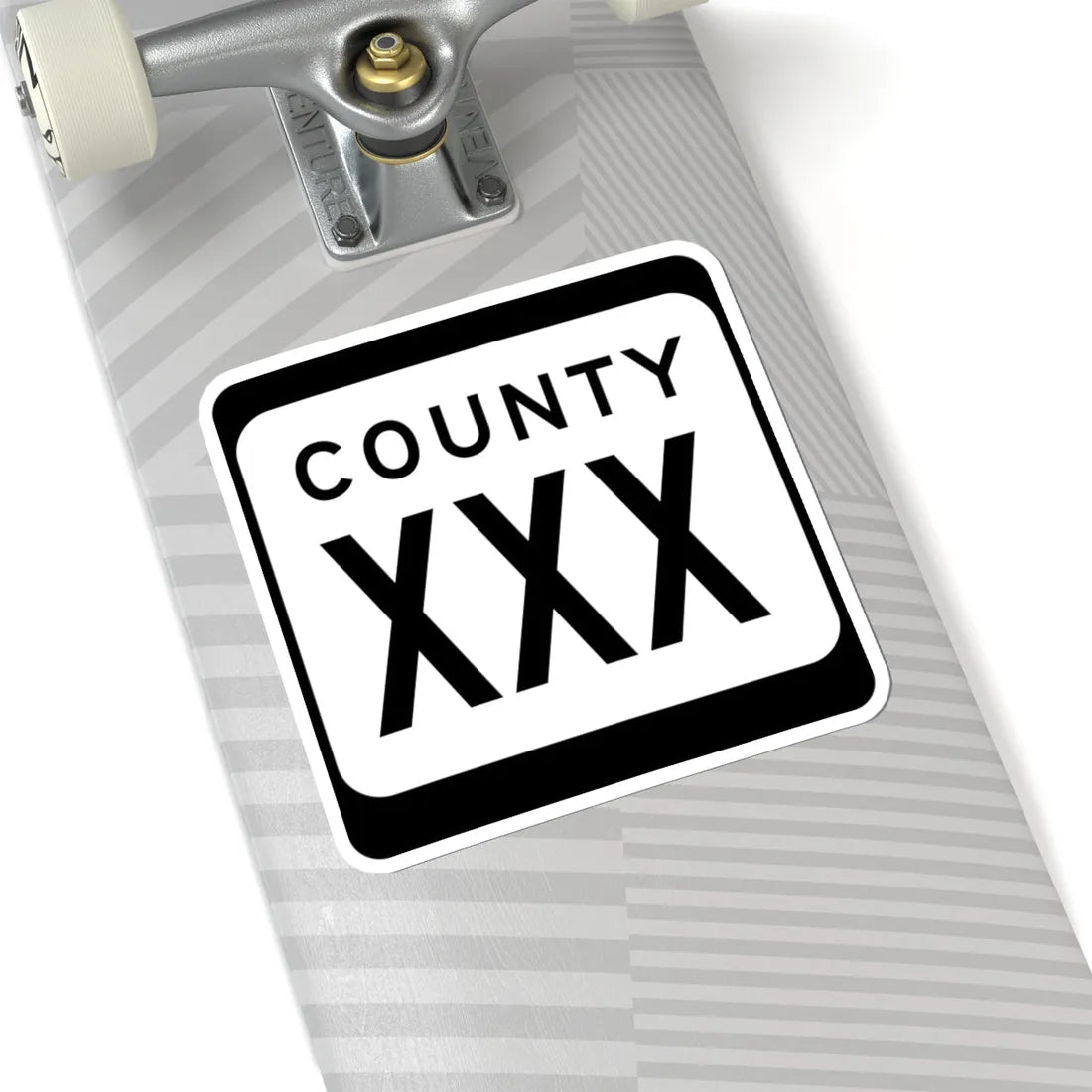 WIS County XXX (Wisconsin) (Road Sign) STICKER Vinyl Kiss-Cut Decal - The Sticker Space
