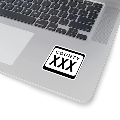 WIS County XXX (Wisconsin) (Road Sign) STICKER Vinyl Kiss-Cut Decal - The Sticker Space