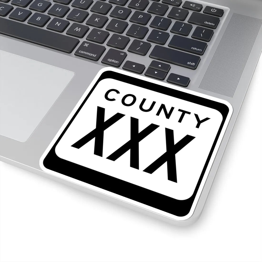 WIS County XXX (Wisconsin) (Road Sign) STICKER Vinyl Kiss-Cut Decal - The Sticker Space
