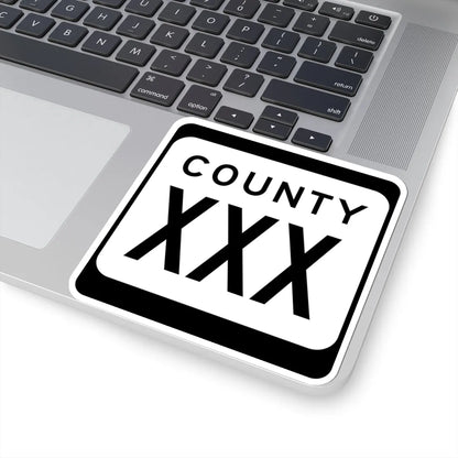 WIS County XXX (Wisconsin) (Road Sign) STICKER Vinyl Kiss-Cut Decal - The Sticker Space