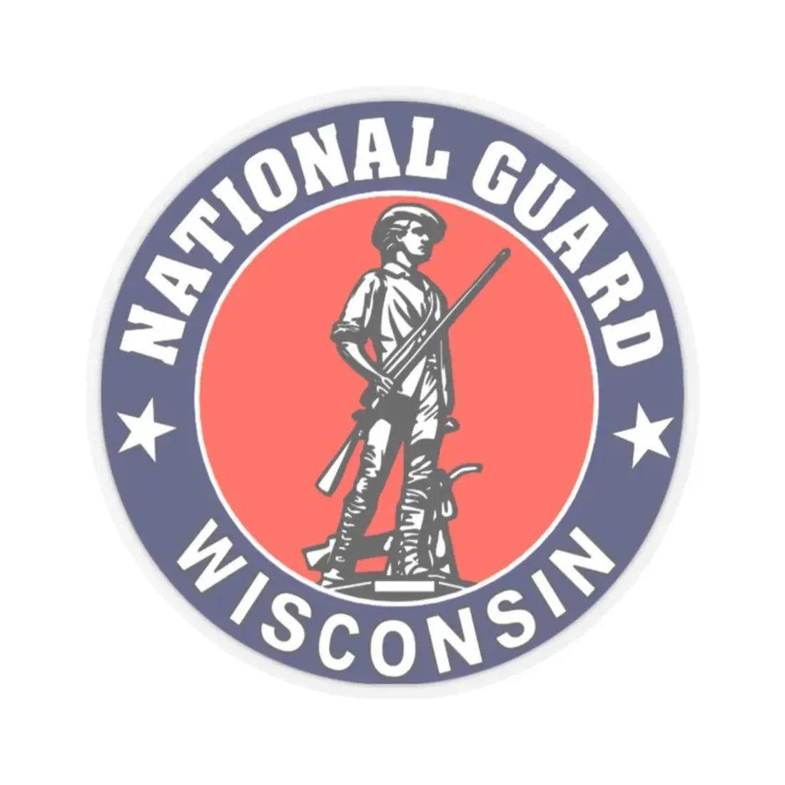 Wisconsin National Guard - STICKER Vinyl Kiss-Cut Decal 2 Inch Transparent - The Sticker Space