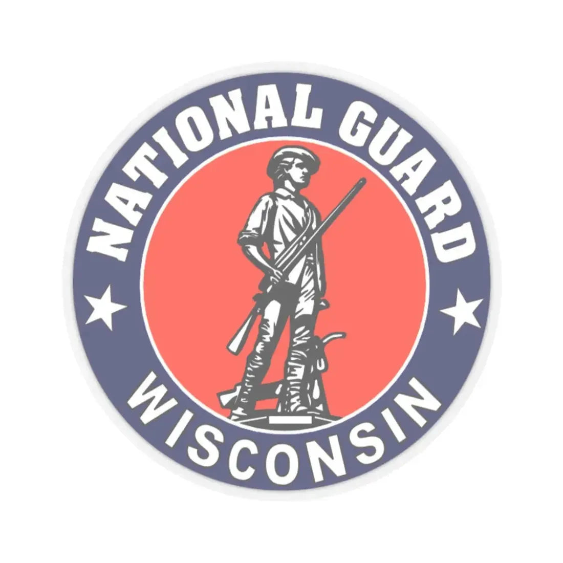 Wisconsin National Guard - STICKER Vinyl Kiss-Cut Decal 3 Inch Transparent - The Sticker Space