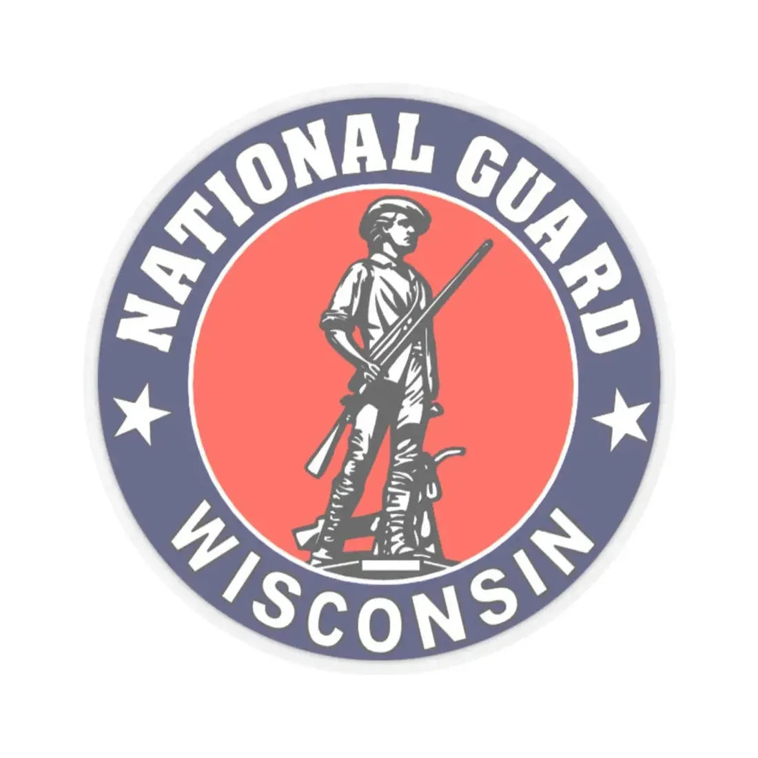 Wisconsin National Guard - STICKER Vinyl Kiss-Cut Decal 4 Inch Transparent - The Sticker Space