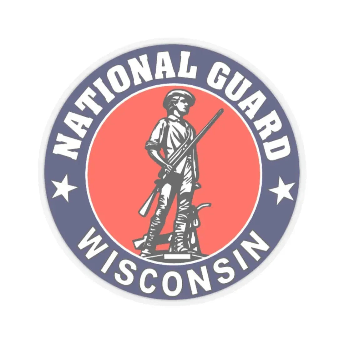 Wisconsin National Guard - STICKER Vinyl Kiss-Cut Decal 6 Inch Transparent - The Sticker Space