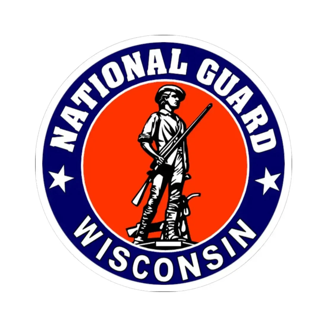 Wisconsin National Guard - STICKER Vinyl Kiss-Cut Decal 6 Inch White - The Sticker Space