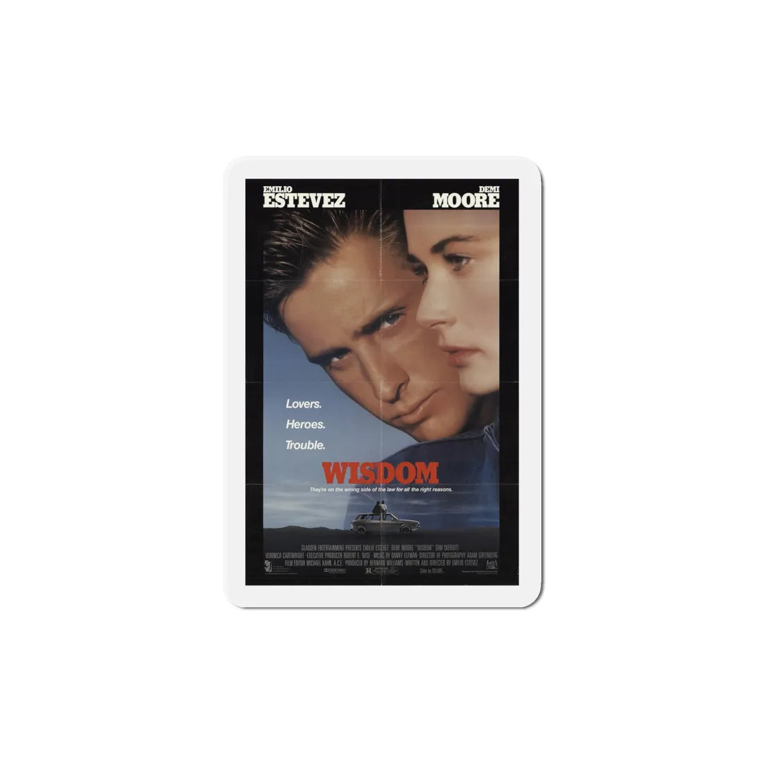 Wisdom 1986 Movie Poster Refrigerator Magnet 6 Inch - The Sticker Space