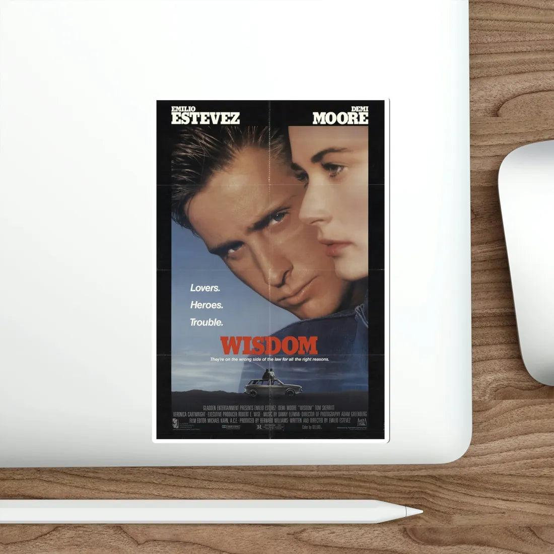 Wisdom 1986 Movie Poster STICKER Vinyl Die-Cut Decal - The Sticker Space