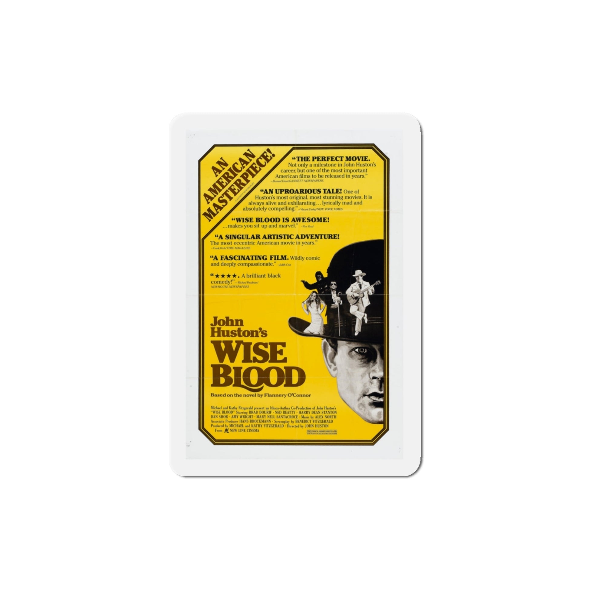 Wise Blood 1980 Movie Poster Die-Cut Magnet-3" x 3"-The Sticker Space