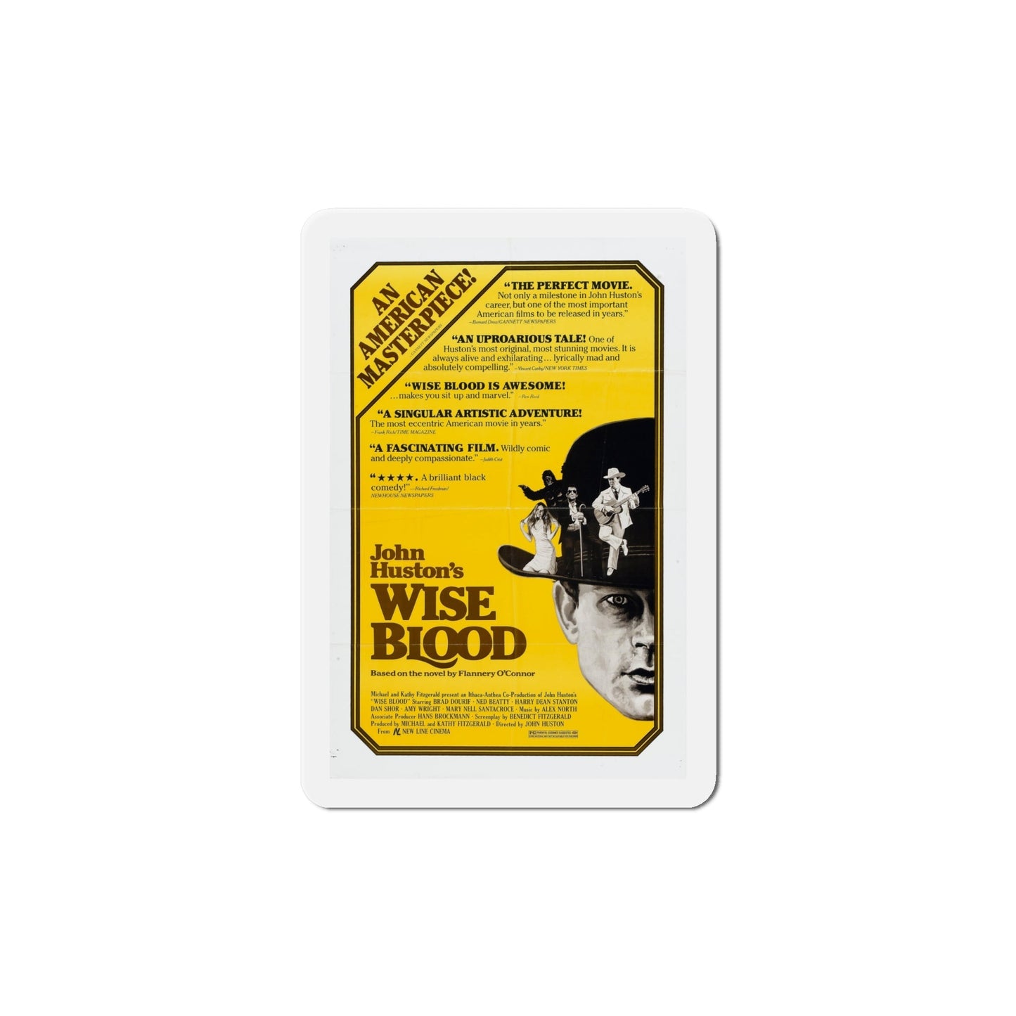 Wise Blood 1980 Movie Poster Die-Cut Magnet-6 Inch-The Sticker Space