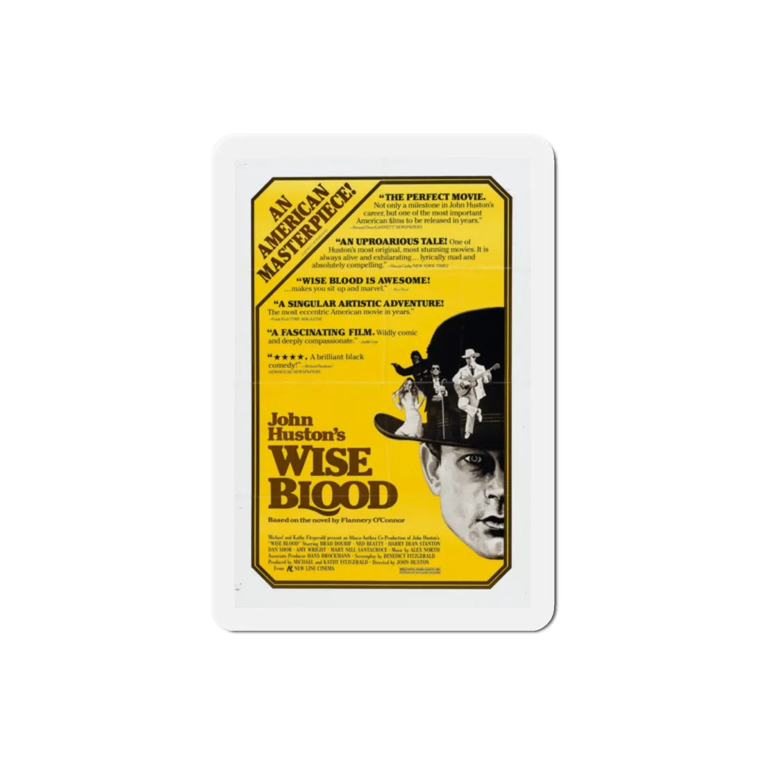 Wise Blood 1980 Movie Poster Refrigerator Magnet 2 Inch - The Sticker Space