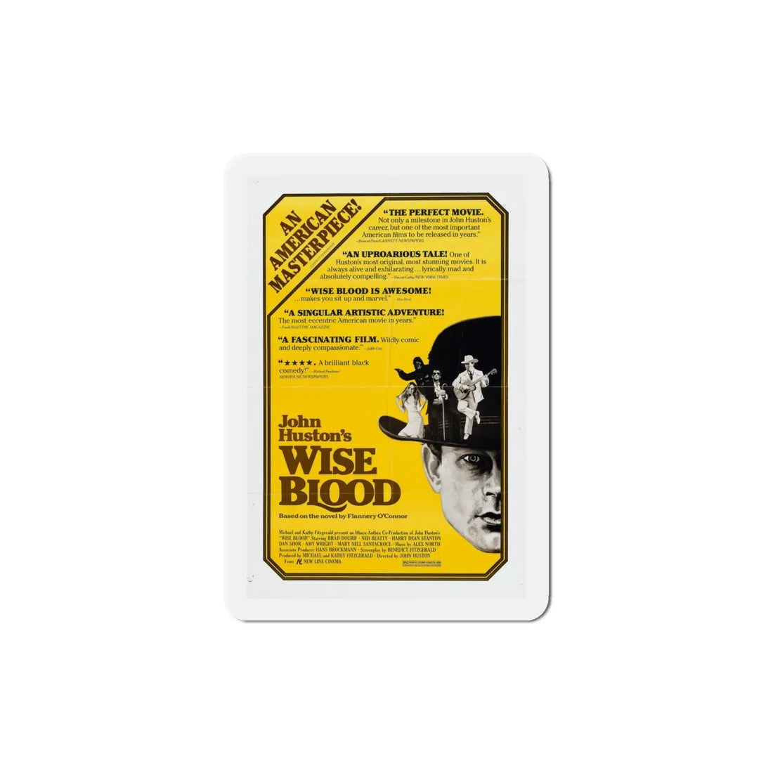 Wise Blood 1980 Movie Poster Refrigerator Magnet 4 Inch - The Sticker Space