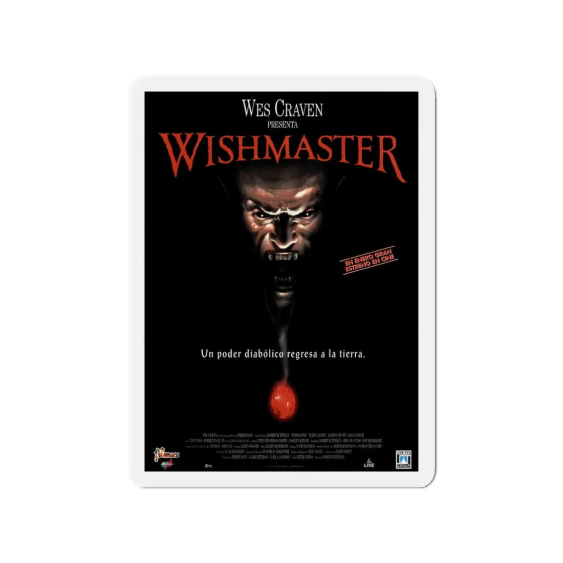 WISHMASTER 1997 Movie Poster - Refrigerator Magnet 3 Inch - The Sticker Space