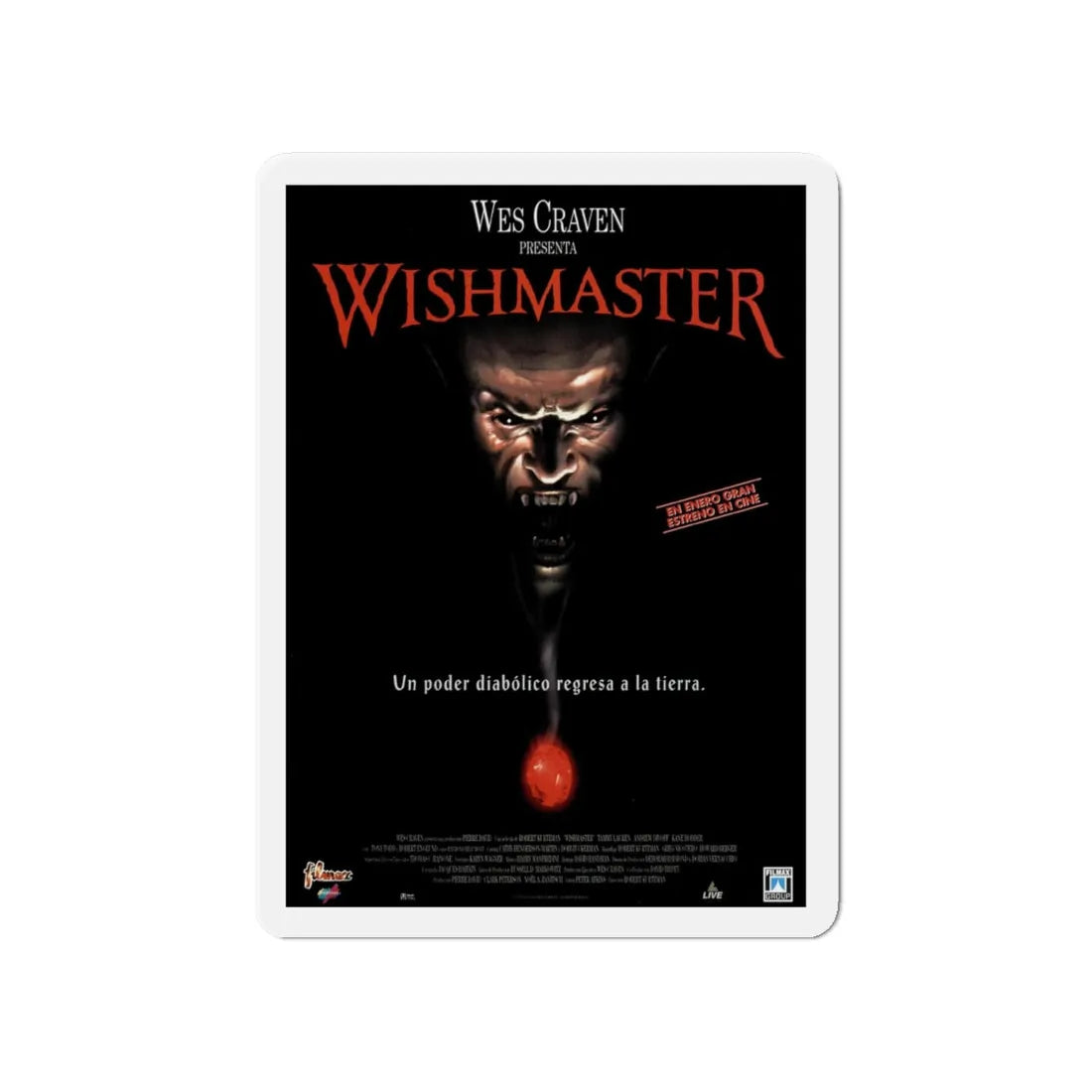 WISHMASTER 1997 Movie Poster - Refrigerator Magnet 4 Inch - The Sticker Space