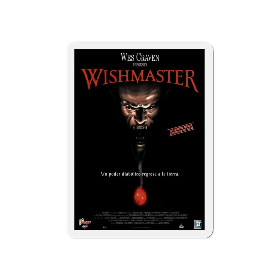 WISHMASTER 1997 Movie Poster - Refrigerator Magnet 5 Inch - The Sticker Space