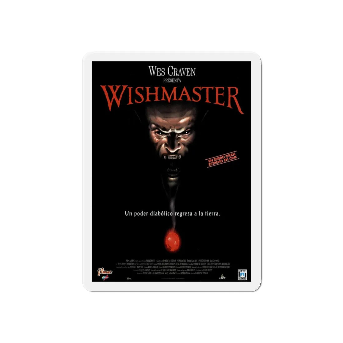 WISHMASTER 1997 Movie Poster - Refrigerator Magnet 6 Inch - The Sticker Space