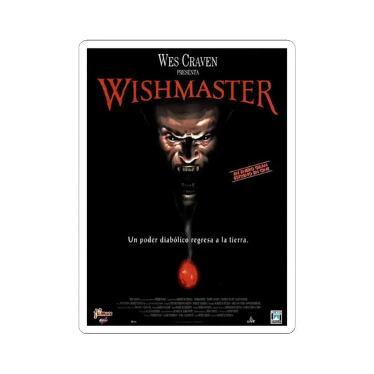WISHMASTER 1997 Movie Poster - STICKER Vinyl Kiss-Cut Decal 2 Inch White - The Sticker Space