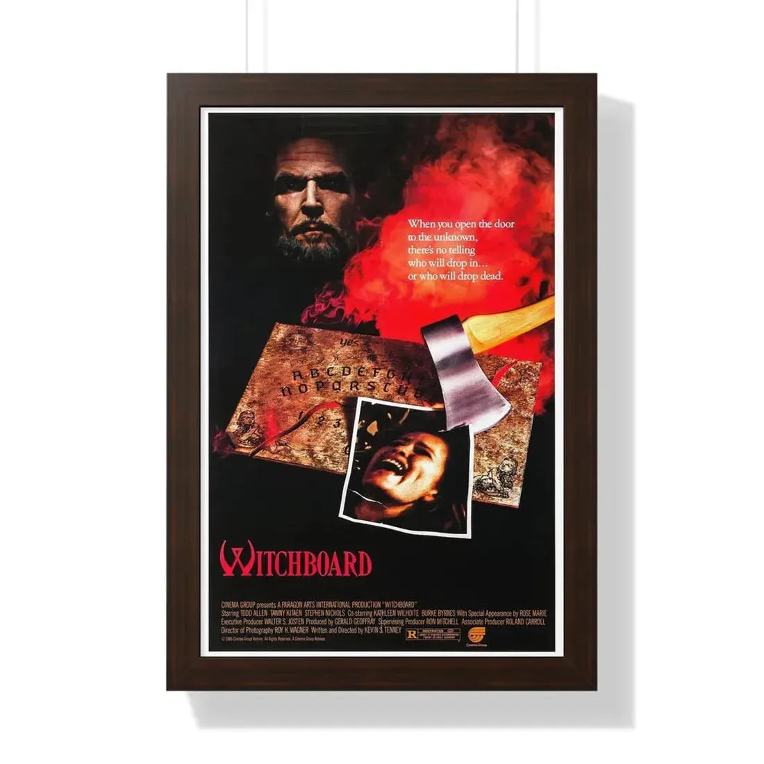 WITCHBOARD 1986 - Framed Movie Poster 16″ x 24″ Walnut - The Sticker Space