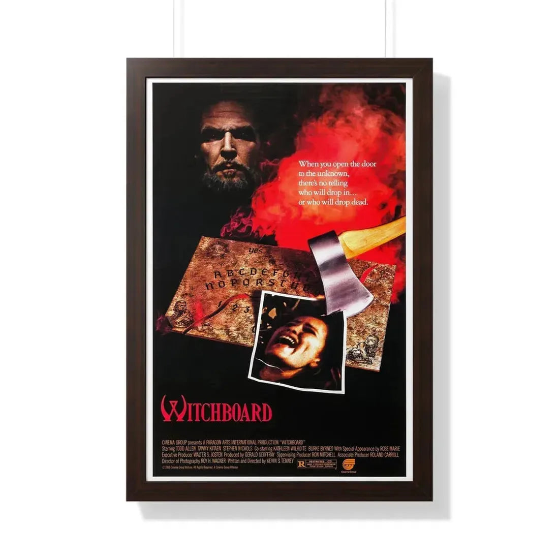 WITCHBOARD 1986 - Framed Movie Poster 20" x 30" Walnut - The Sticker Space
