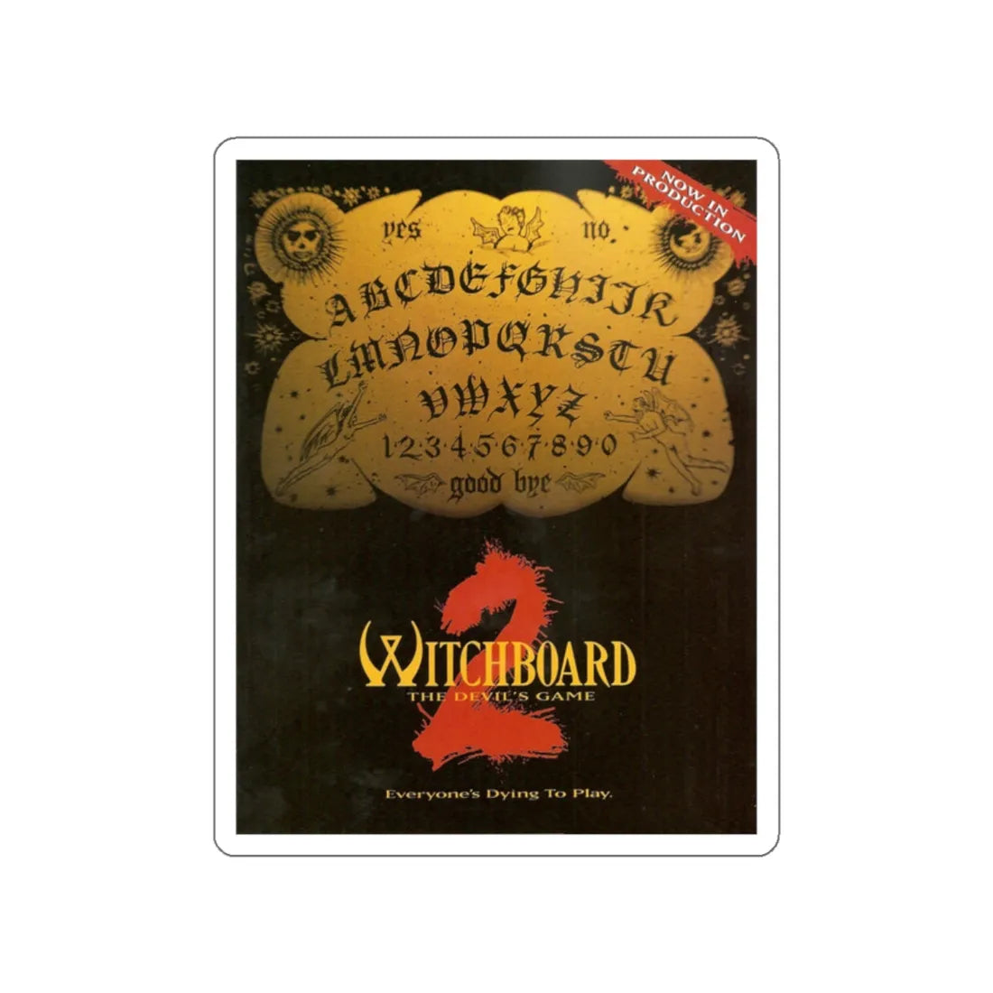 WITCHBOARD 2 (TEASER) 1993 Movie Poster STICKER Vinyl Die-Cut Decal 2 Inch - The Sticker Space