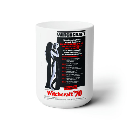 WITCHCRAFT 1970 Movie Poster - White Coffee Cup 15oz-15oz-The Sticker Space