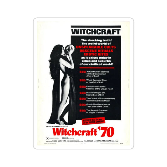Witchcraft 70 1970 Movie Poster STICKER Vinyl Die-Cut Decal 2 Inch - The Sticker Space